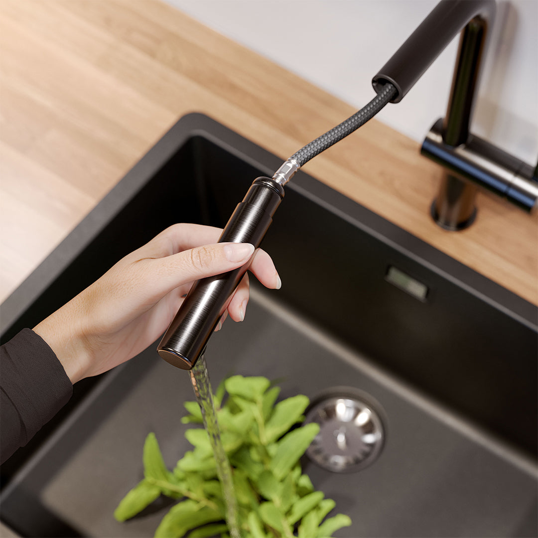 BEVO E Stainless Steel Kitchen Lever Mixer with Pull-out Spray A225