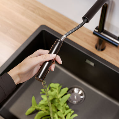 BEVO E Stainless Steel Kitchen Lever Mixer with Pull-out Spray A225