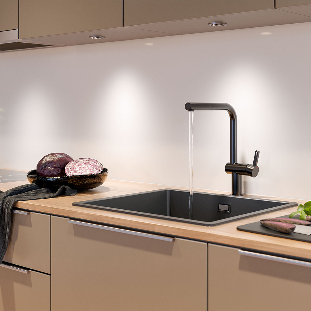BEVO E Stainless Steel Kitchen Lever Mixer with Pull-out Spray A225
