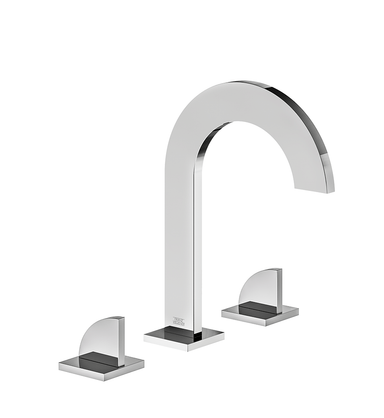 Edge Widespread lavatory faucet with push-down pop-up drain assembly