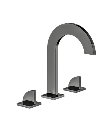 Edge Widespread lavatory faucet with push-down pop-up drain assembly