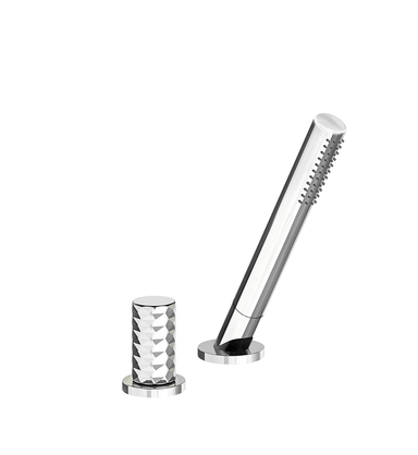 Lollipop Deck-mount Roman Diverter and Handshower Set - Diamond
