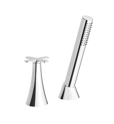 Konic Deck-mount Roman Diverter and Handshower Set