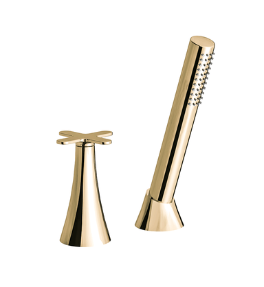 Konic Deck-mount Roman Diverter and Handshower Set