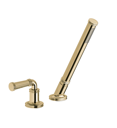 Classic H Deck-mount Roman Diverter and Handshower Set