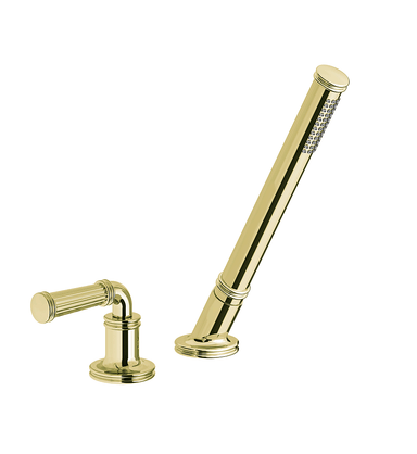 Classic H Deck-mount Roman Diverter and Handshower Set