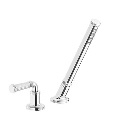 Classic H Deck-mount Roman Diverter and Handshower Set