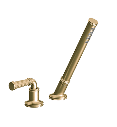 Classic H Deck-mount Roman Diverter and Handshower Set