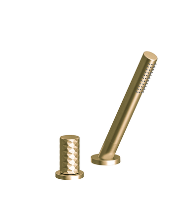 Lollipop Deck-mount Roman Diverter and Handshower Set - Diamond