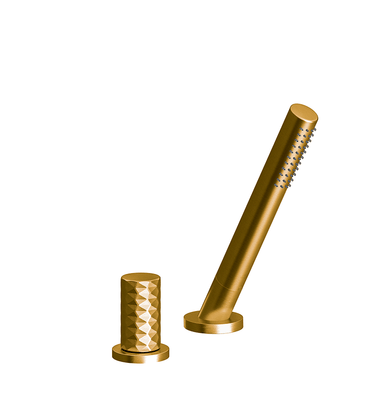 Lollipop Deck-mount Roman Diverter and Handshower Set - Diamond