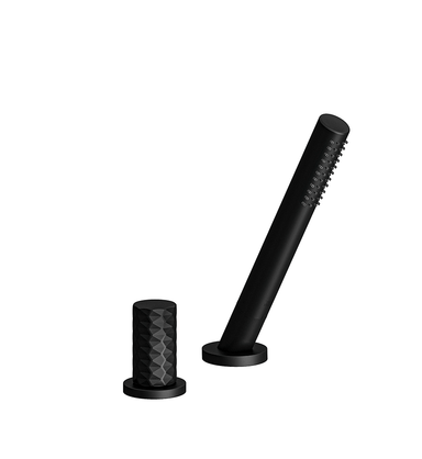 Lollipop Deck-mount Roman Diverter and Handshower Set - Diamond