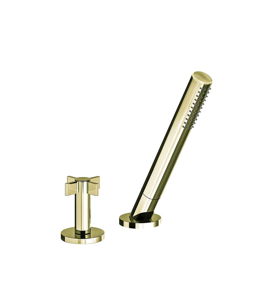 Lollipop Deck-mount Roman Diverter and Handshower Set