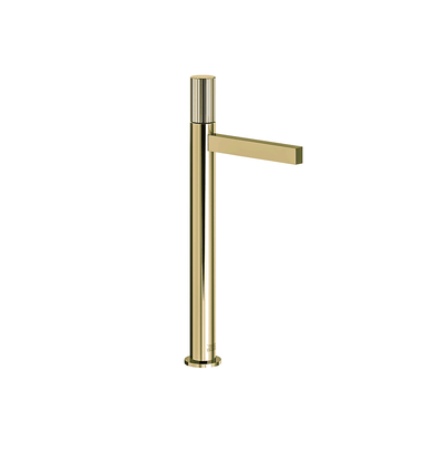 Lollipop Single handle luxury lavatory set with pop-up drain assembly - Vertical Lines