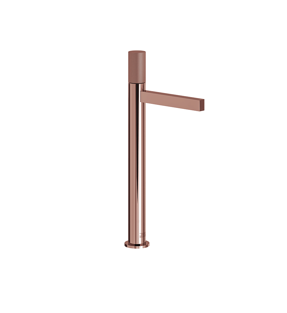 Lollipop Single handle luxury lavatory set with pop-up drain assembly - Knurling
