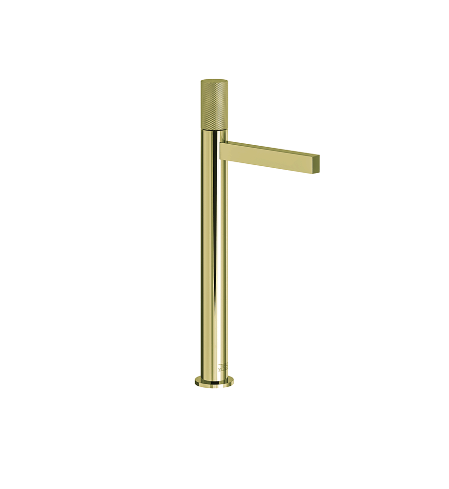 Lollipop Single handle luxury lavatory set with pop-up drain assembly - Knurling