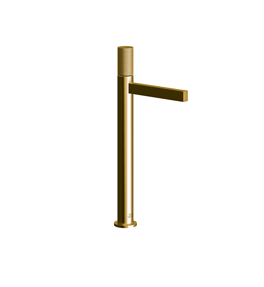 Lollipop Single handle luxury lavatory set with pop-up drain assembly - Knurling