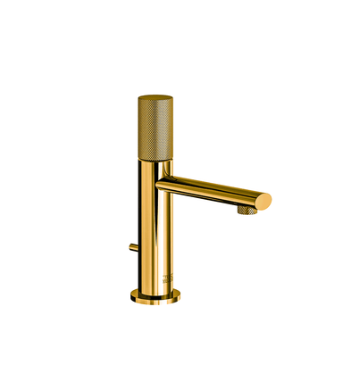 Nerea Single handle luxury lavatory set with pop-up drain assembly - Knurling