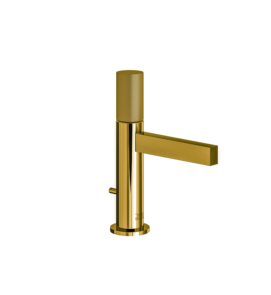 Lollipop Single handle luxury lavatory set with pop-up drain assembly - Knurling