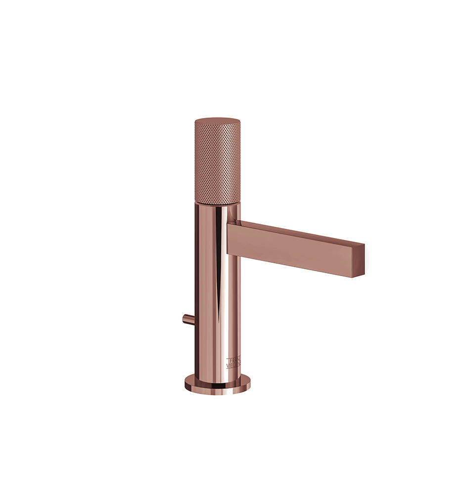 Lollipop Single handle luxury lavatory set with pop-up drain assembly - Knurling