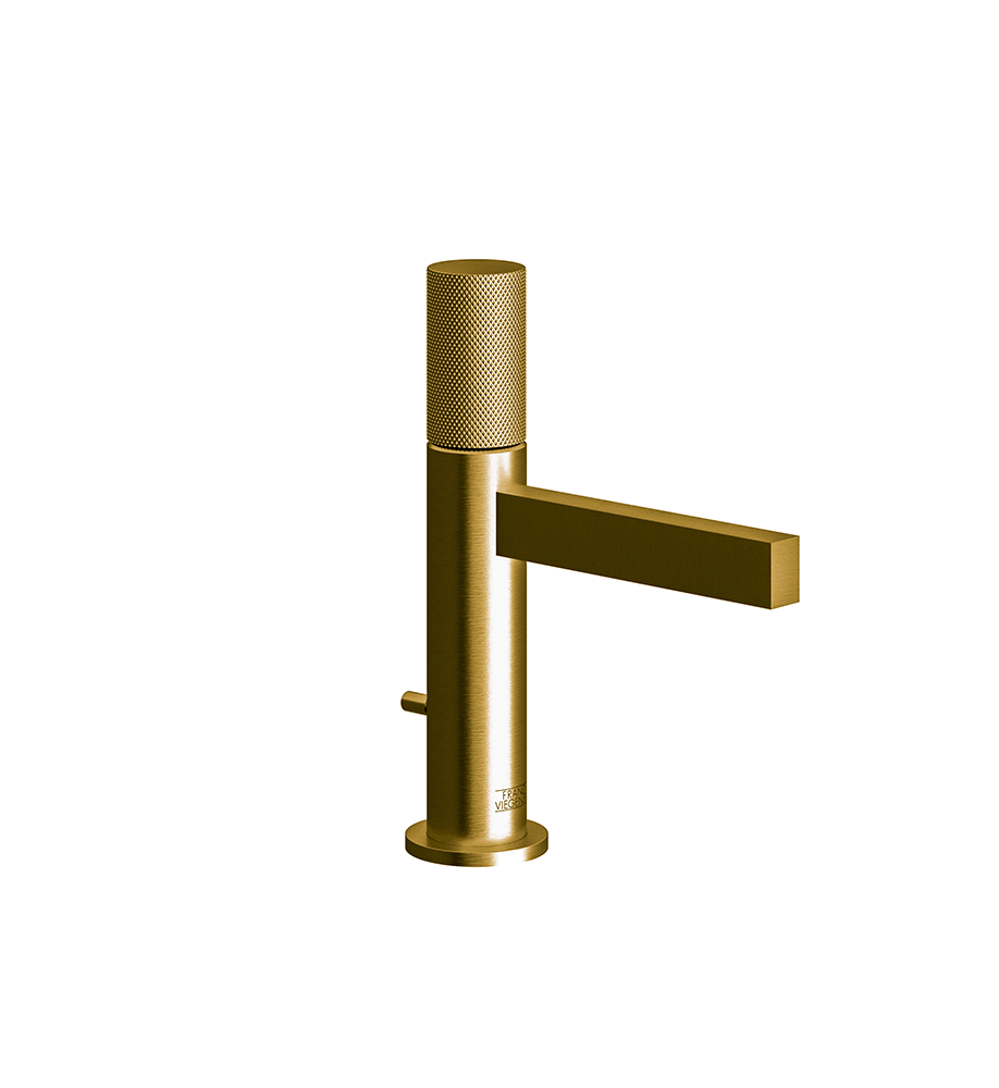 Lollipop Single handle luxury lavatory set with pop-up drain assembly - Knurling