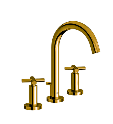 Nerea Widespread lavatory faucet with pop-up drain assembly