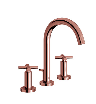 Nerea Widespread lavatory faucet with pop-up drain assembly