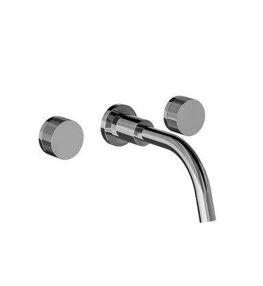 Nerea Wall-mounted lavatory faucet - Rings - trim only
