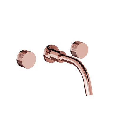 Nerea Wall-mounted lavatory faucet - Rings - trim only