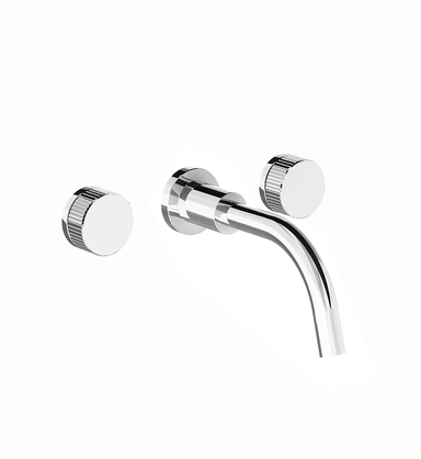 Nerea Wall-mounted lavatory faucet - Vertical Lines - trim only