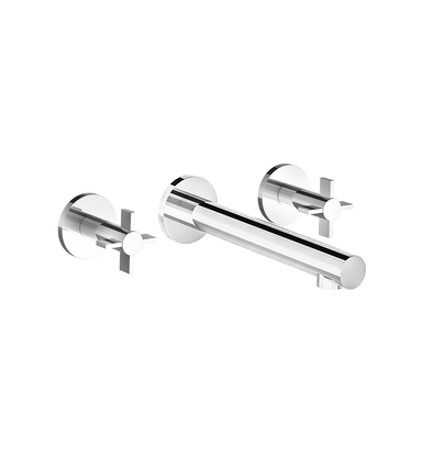 Lollipop Wall-mounted lavatory faucet - Vertical Lines - trim only