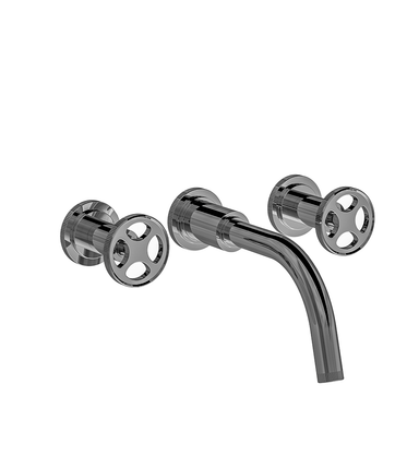 Techno Chic Wall-mounted lavatory faucet, less drain assembly, trim only - Vertical lines