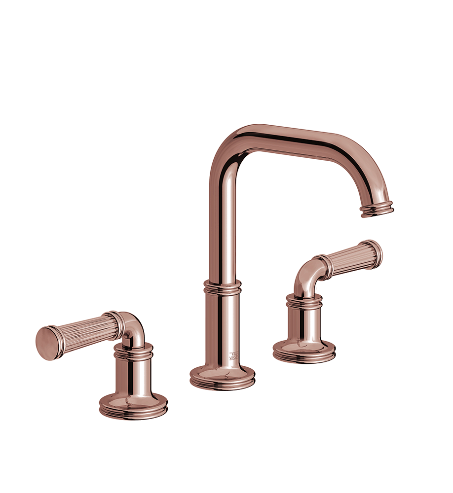 Classic H Widespread lavatory faucet with pop-up drain assembly