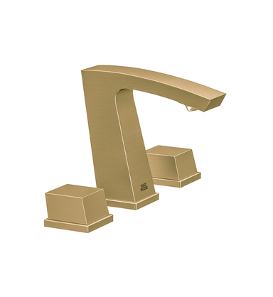 Buzz Widespread lavatory faucet with push-down pop-up drain assembly (no lift rod)