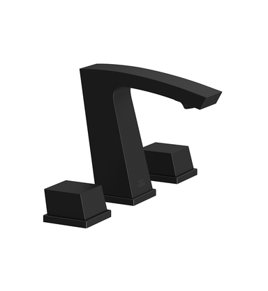 Buzz Widespread lavatory faucet with push-down pop-up drain assembly (no lift rod)