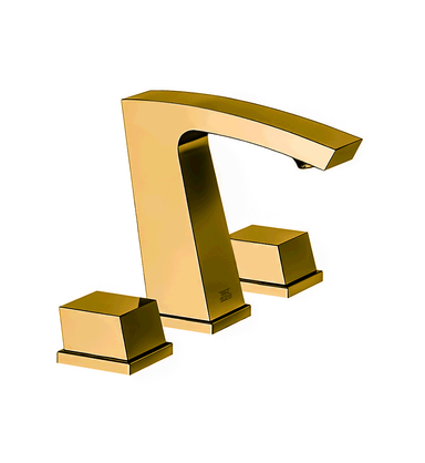 Buzz Widespread lavatory faucet with push-down pop-up drain assembly (no lift rod)