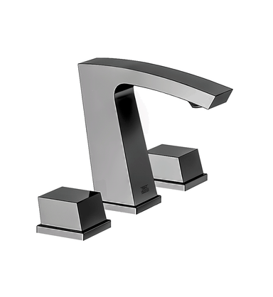 Buzz Widespread lavatory faucet with push-down pop-up drain assembly (no lift rod)