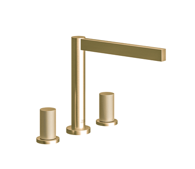 Lollipop Deck mounted Roman bath faucet 3/4" valves - Knurling