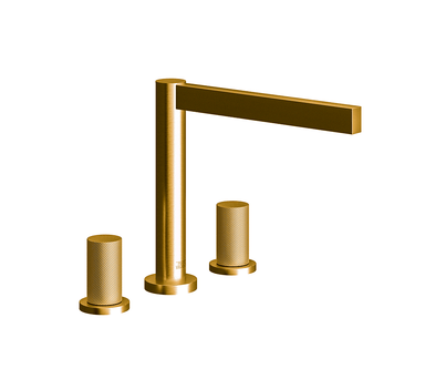 Lollipop Deck mounted Roman bath faucet 3/4" valves - Knurling