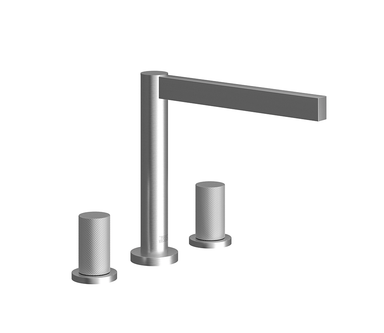 Lollipop Deck mounted Roman bath faucet 3/4" valves - Knurling