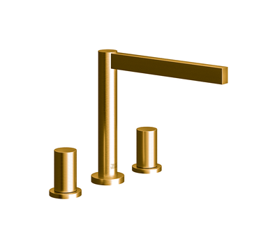 Lollipop Deck mounted Roman bath faucet 3/4" valves - Rings