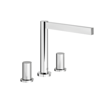 Lollipop Deck mounted Roman bath faucet 3/4" valves - Rings