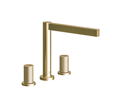 Lollipop Deck mounted Roman bath faucet 3/4" valves - Vertical Lines