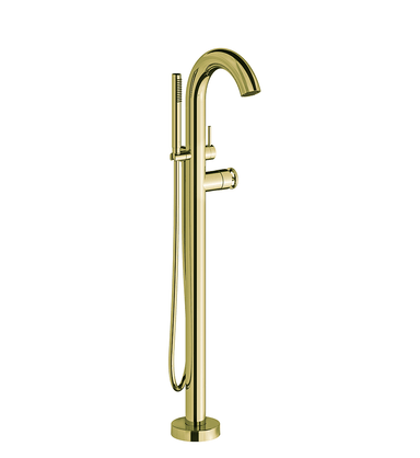 Techno Chic Freestanding floor mounted faucet - Knurling