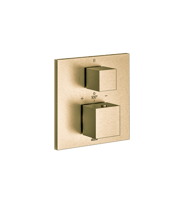 Universal Square Thermostatic Shower Trim with Diverter, 2 Functions