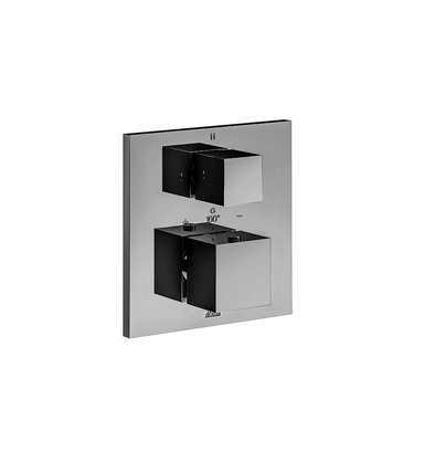 Universal Square Thermostatic Shower Trim with Diverter, 2 Functions