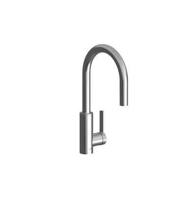 Contemporary single handle Bar/Prep Faucet with pull-out sprayer and flexible hose