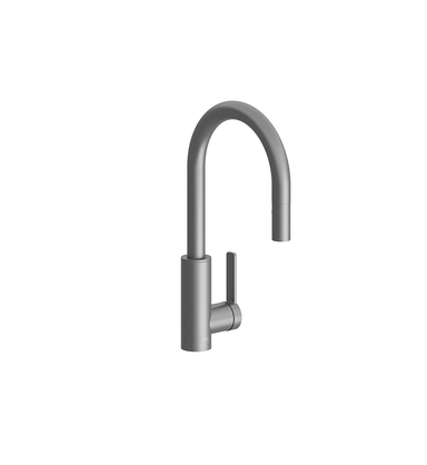 Contemporary single handle Bar/Prep Faucet with pull-out sprayer and flexible hose
