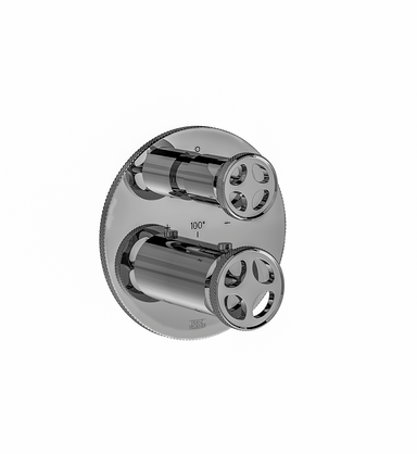 Techno Chic Thermostatic wall valve - trim only - Knurling