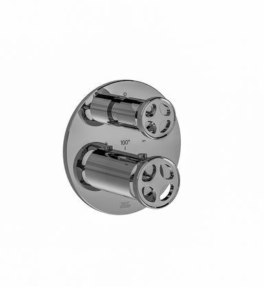 Techno Chic Thermostatic wall valve - trim only - Vertical lines
