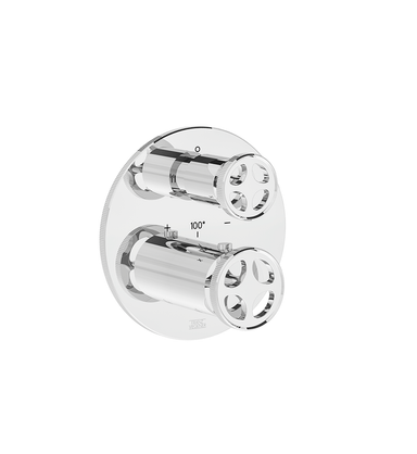 Techno Chic Thermostatic wall valve - trim only - Vertical lines